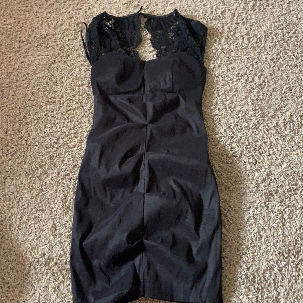Black silk dress